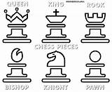 Chess Coloring Designlooter Figures Names Kids 5kb 1000 sketch template