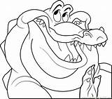 Coloring Alligator Louis Princess Frog Pages Coloringpages101 sketch template