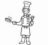 Cocinero Cocinando Cuoco Cozinheiro Cozinhar Pintar Cuisinier Cuiner Plein Dibuix Cuinant Dibuixos Colorier Cocineros Acolore Cuochi Mestieri Coloritou Profesiones Cuiners sketch template