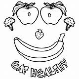 Healthy Coloring Food Pages Kids Foods Eating Body Eat Drawing Printable Groups Heart Parts Smiling Health Being Color Printables Good sketch template