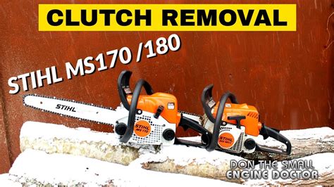 stihl ms ms chainsaw clutch removal installation youtube