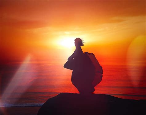 Royalty Free Photo Silhouette Of Person Standing On Cliff