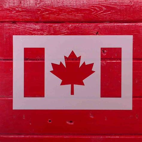 canadian flag stencil reusable stencil etsy