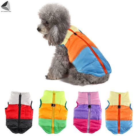sixtyshades winter warm dog jackets waterproof padded zipper dog vest coats pet clothes  cold