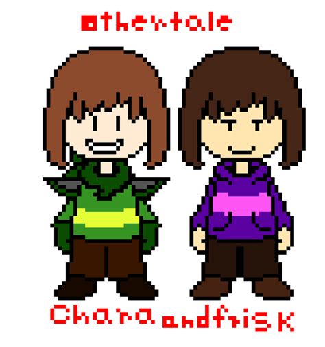 othertale chara and frisk pixel art maker