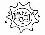 Sudor Sudore Soleil Suor Dibuixos Sweating Soles Sueur Amb Acolore Meteorologia Colorier Sols Dibuix Sweat Stampare Coloritou sketch template