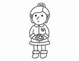 Cookies Girl Coloring Coloringcrew sketch template