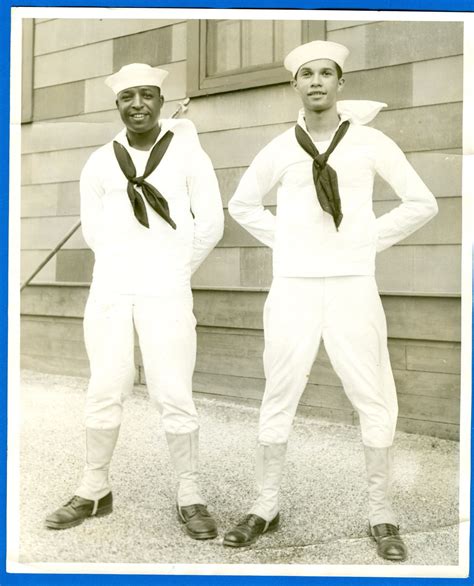 vintage military photo 2 afro american sailors decked