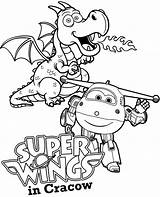 Coloring Jett Super Wings Pages Cracow Topcoloringpages Logo sketch template
