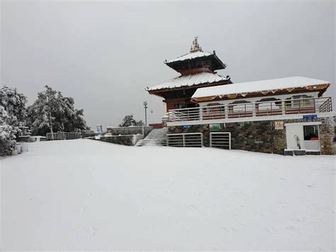 Hills Surrounding Kathmandu Valley Witness Snowfall