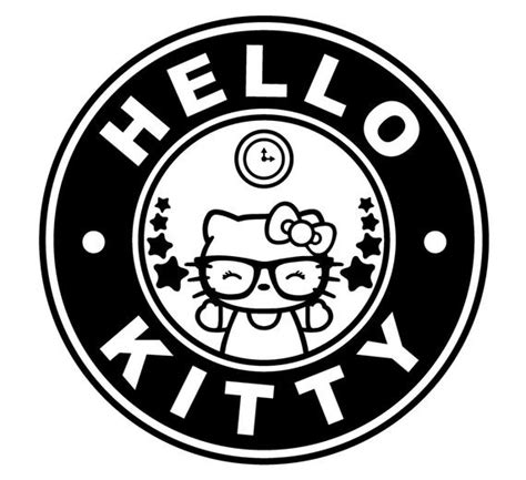 hello kitty nerd starbucks logo decal free by intheskydesign