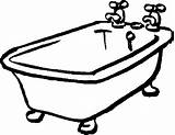 Coloring Pages Bathroom Tub Bath Bathtub Color Drawing Bathrooms Toilet Popular Printable sketch template