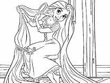 Rapunzel Coloring Pages Disney sketch template