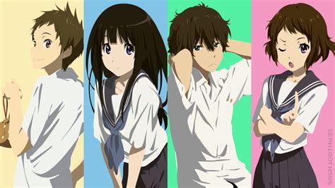 wallpaper hyouka oreki houtarou chitanda eru ibara mayaka fukube