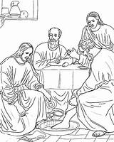 Coloring Jesus Disciples Feet Washing Pages Edison Thomas His Getcolorings Divyajanani sketch template