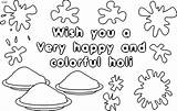 Holi Coloring Pages Happy Festival Baisakhi Vaisakhi Colouring Drawing Clipart Clip Library Popular sketch template