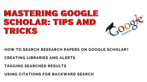 find research papers  google scholar  tips  mastering google scholar