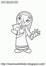 Coloring Muslim Pages Islamic Kids Ramadan Islam Girl Book Activities Hijab Color Cartoon Quran Colouring 2009 Books Printable Learning Library sketch template