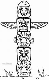 Totem Pole Coloring Pages Animals Clipart Cool2bkids Printable Native Kids American Animal Poles Alaska Template Templates Zoo Sheets Craft Printables sketch template