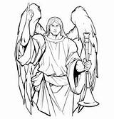 Archangel Vectorstock Archangels sketch template