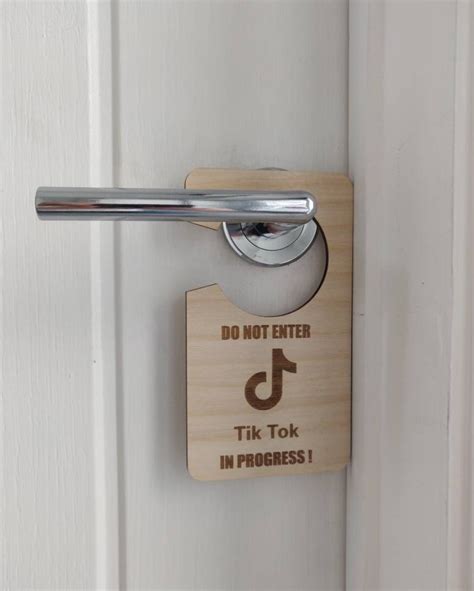 tik tok  progress   disturb sign door hanger ideal etsy