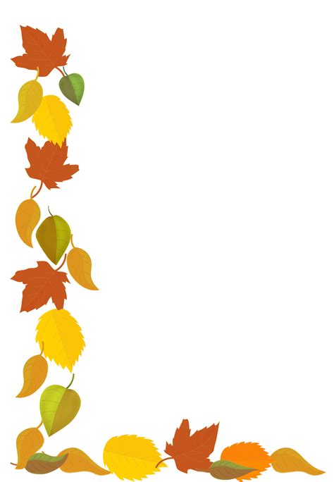 fall border paper printable