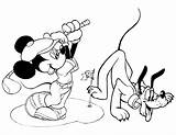 Coloring Mouse Pages Mickey Disney Golf Golfing Pluto Printable Print Popular Library Clipart Gif sketch template