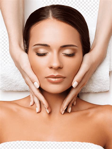 Pessoa Massageando O Rosto De Mulher Massagem Facial Terapia De