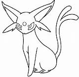 Espeon Colouring Sketchite Colorare Getdrawings Umbreon Pokémon sketch template