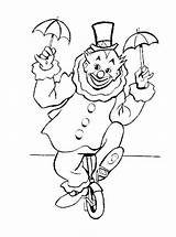 Unicycle Clown Riding Coloring Pages Book Colouring Colorluna Choose Board sketch template
