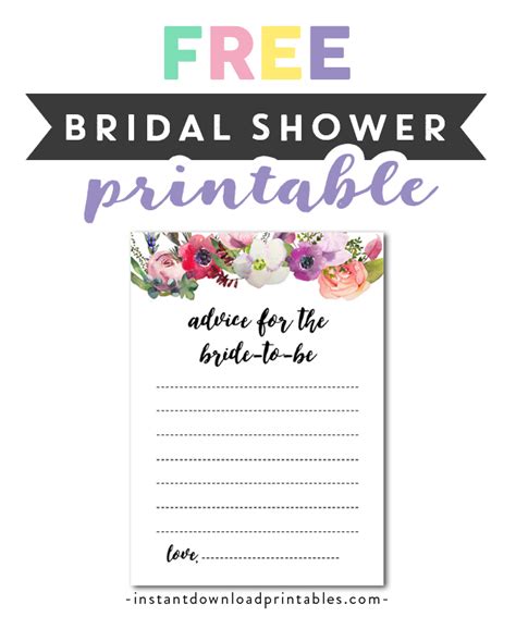 printable bridal shower watercolor flowers floral advice