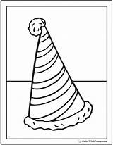 Birthday Coloring Pages Hat Drawing Party Happy Color Santa Printable Getdrawings Print Stripes Fluffy Fuzzy Getcolorings Colorwithfuzzy Pdf sketch template