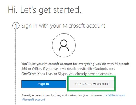 create  microsoft account  activate office   office  microcenter
