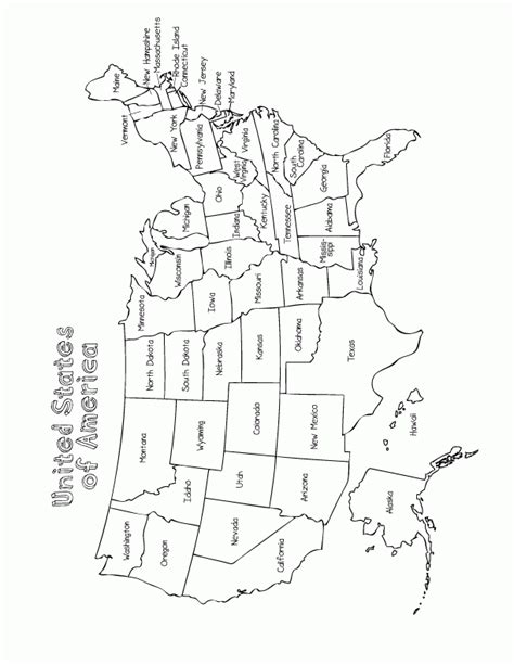 usa  coloring pages map   united states coloring page map