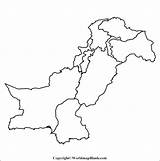 Map Pakistan Blank Outline Printable Pdf Transparent sketch template