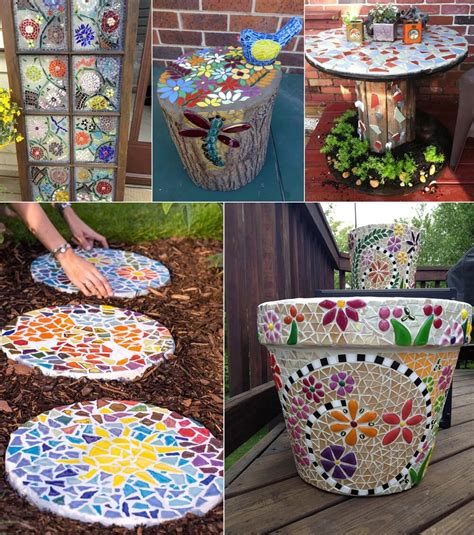 diy mosaic projects   garden