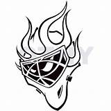Goalie Mask Sketch Paintingvalley sketch template