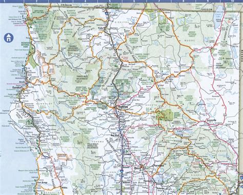 map  northern california region  detailed map  countiescities