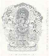 Mahakala Drawing Tattoo Thangka Painting 선택 보드 Tibetan sketch template