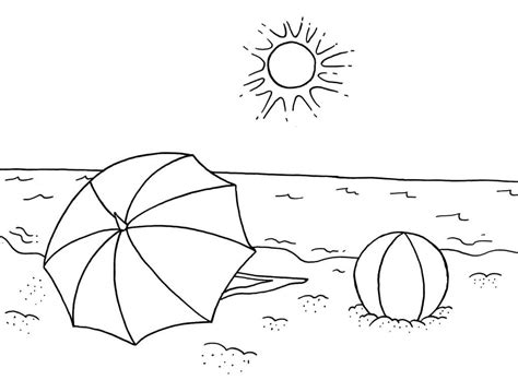 amazing beach scene coloring page  printable coloring pages  kids