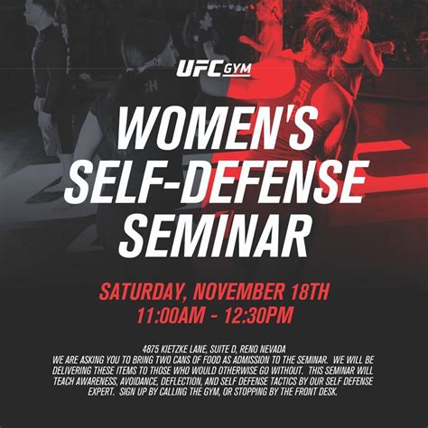 Ufc Gym Reno Hosts Free Women S Self Defense Class To Benefit The Food