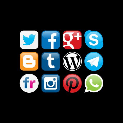 social networks logo vectors  vector art  vecteezy