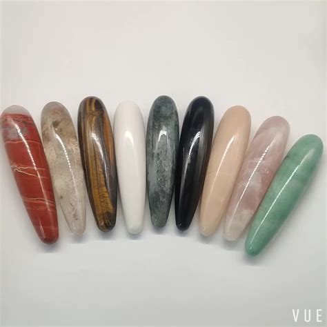17cm Long Natural Big White Jade Yoni Healing Wands Sexy Toys For Women