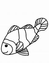 Coloring Fish Simple Clipart Pages Library Book sketch template