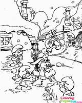 Pages Coloring Smurf Smurfs Christmas Printable Colouring Popular sketch template