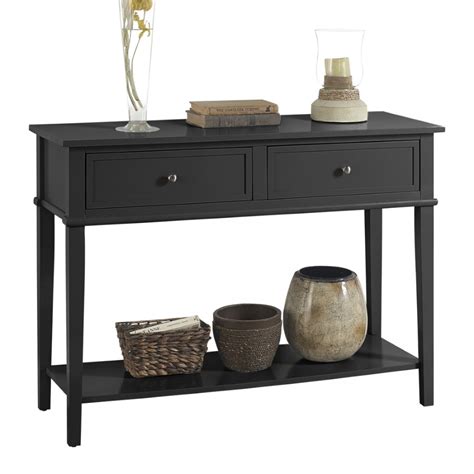 black console table franklin  drawer hall table comuk  dorel
