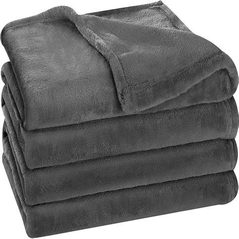 bedding fleece blanket queen size grey gsm luxury bed blanket fuzzy soft blanket microfiber