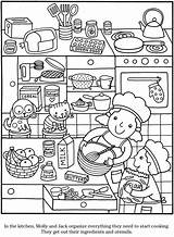 Coloring Pages Kids Dover Colouring Publications Book Doverpublications Bakker Color Printable Welcome Kitchen Baking Cooking Cook Story Food Applesauce Fun sketch template