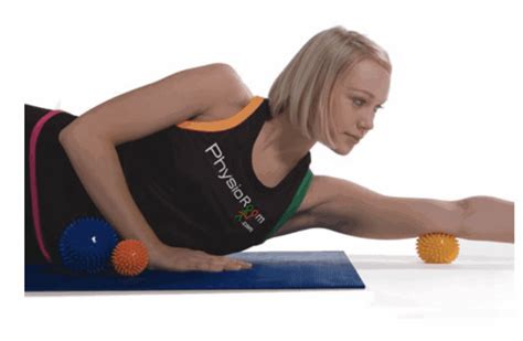spiky massage ball trigger point massage to improve circulation