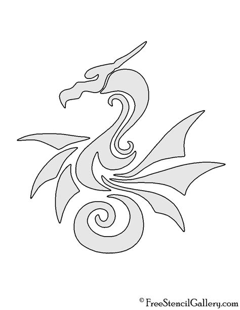 dragon tribal stencil  stencil gallery
